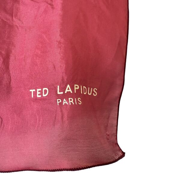 Ted Lapidus Vintage Silk Pocket Square Handkerchief 1980s GVC - Picture 5 of 9